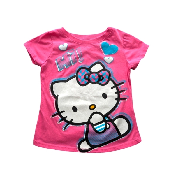 NWOT Hello Kitty Sanrio Girls T-Shirt Bundle Pink Purple White Size 5 - Picture 2 of 6